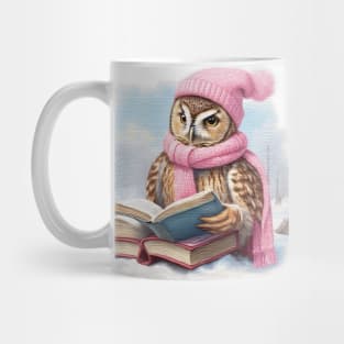 Adorable cute owl Read A Book Mug